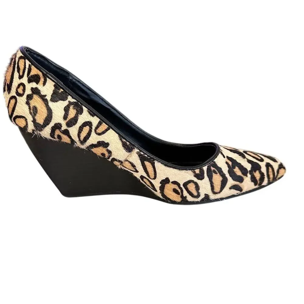 Kenneth‎ Cole Reaction Women's Leopard Print Wedge Heels Multicolor size 6 - Picture 4 of 11
